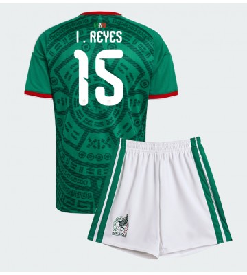 Mexico Israel Reyes #15 Hjemmebanetrøje Børn VM 2026 Kortærmet (+ Korte bukser)